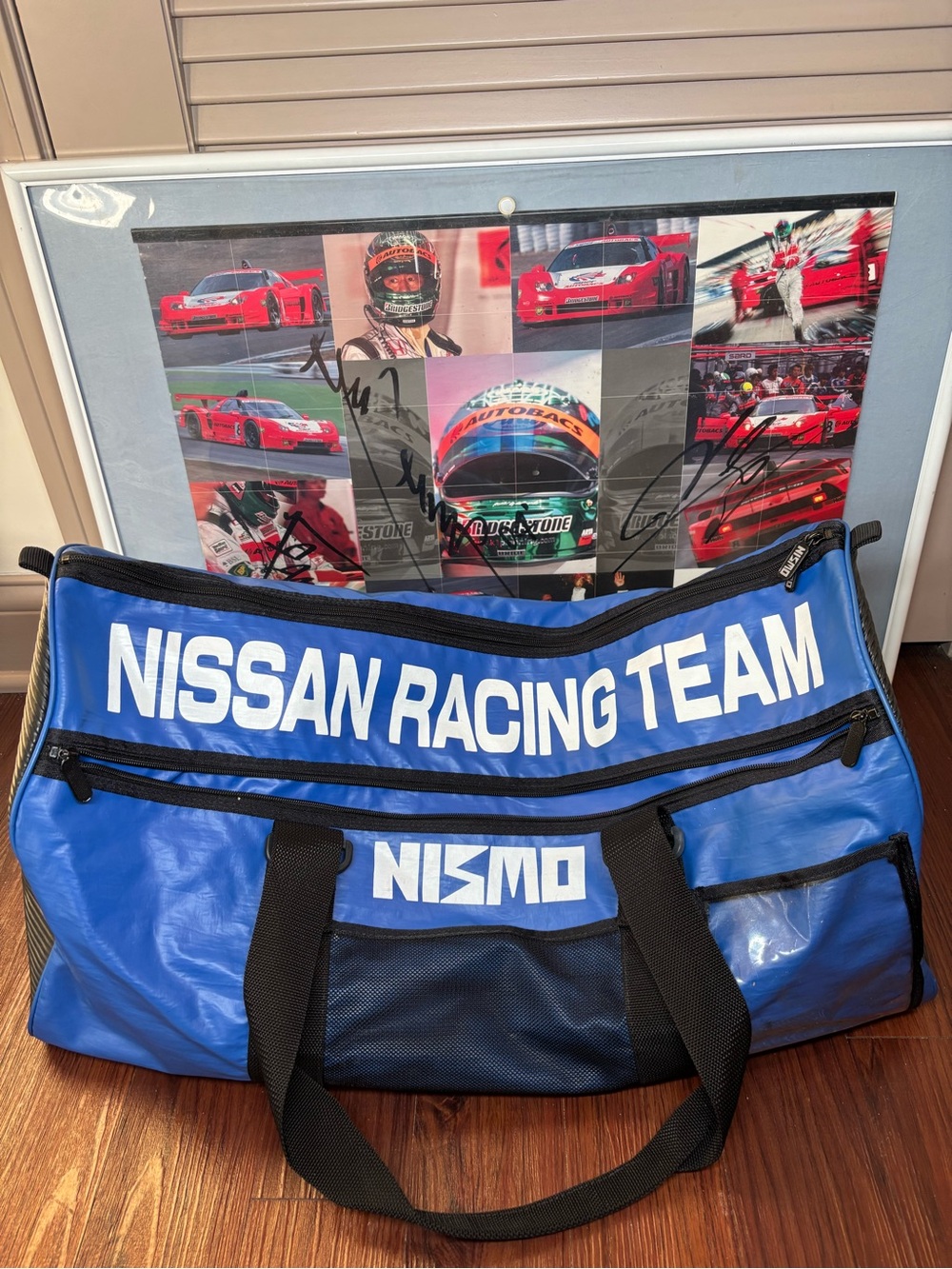Nissan  Old Logo Nismo Racing Team Blue Duffel Bag